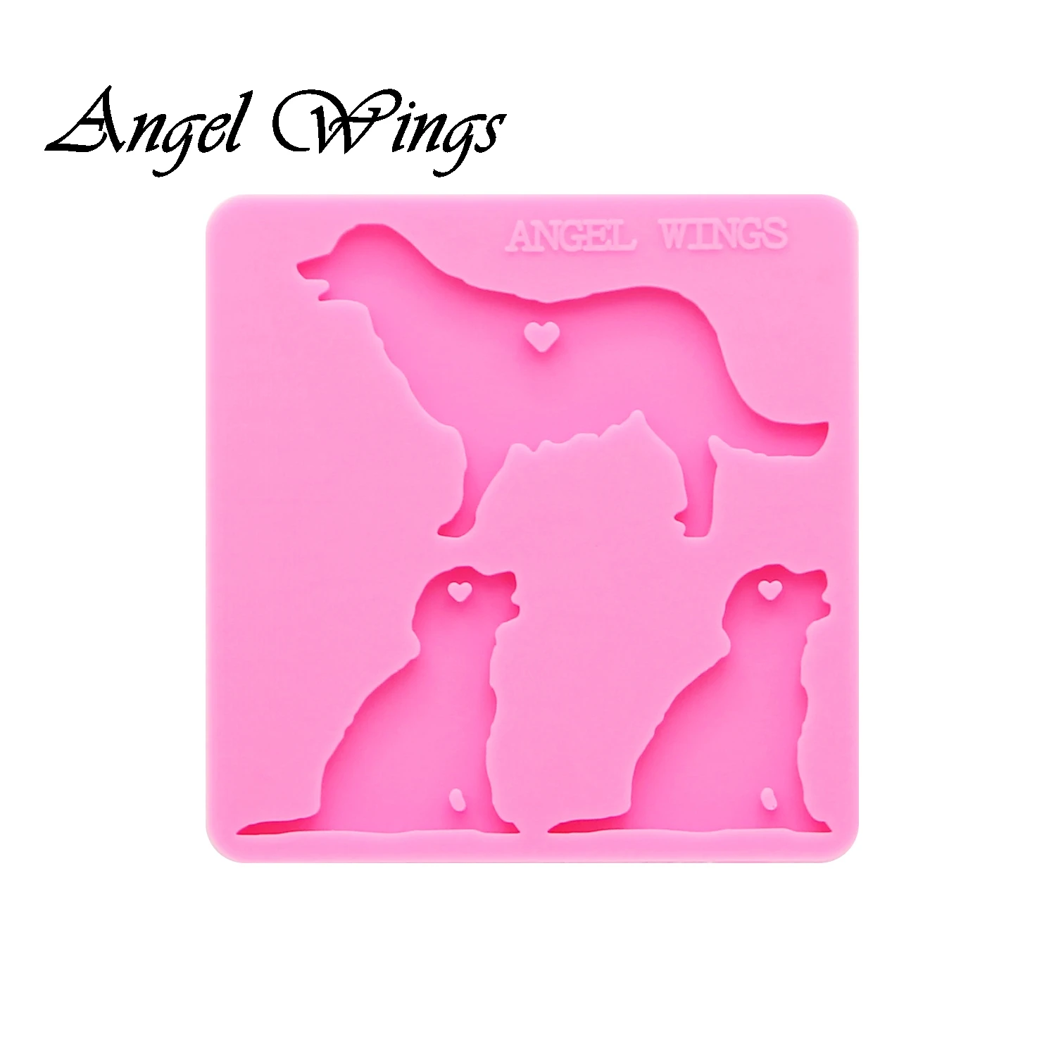 Shiny New keychain dog family mama/baby Silicone Molds DIY Jewelry Making Silicone Epoxy Resin Mold Custom mould DY0126