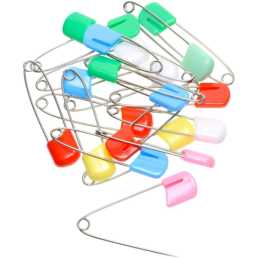 10-50Pcs Colorful Plastic Head Baby Locking Safety Pins DIY Craft Baby Kids Cloth Diaper Nappy Pins Sewing Stitching Needle Pins