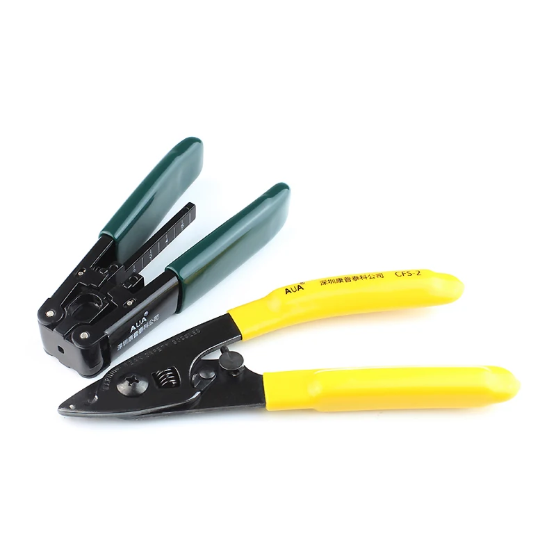 FTTH fiber Cold connection tool Optical Power Meter with 5mw VFL FC-6S Fiber cleaver CFS-2 Wire stripper optical fiber tool