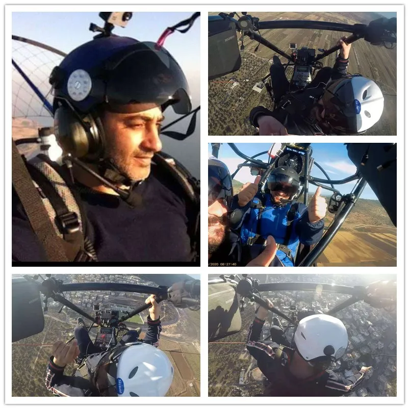 High Noise Canceling Paramotor Helmet, Use for Different Kinds of Radio Powered Paragliding Aircraft Helmet