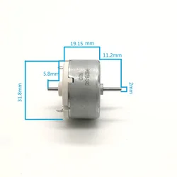 10PCS Brand New Double Output Shaft RK500TB-13480 Micro DC Motor 500TB Precious-metal Brush 4-14.4VDC 6700RPM