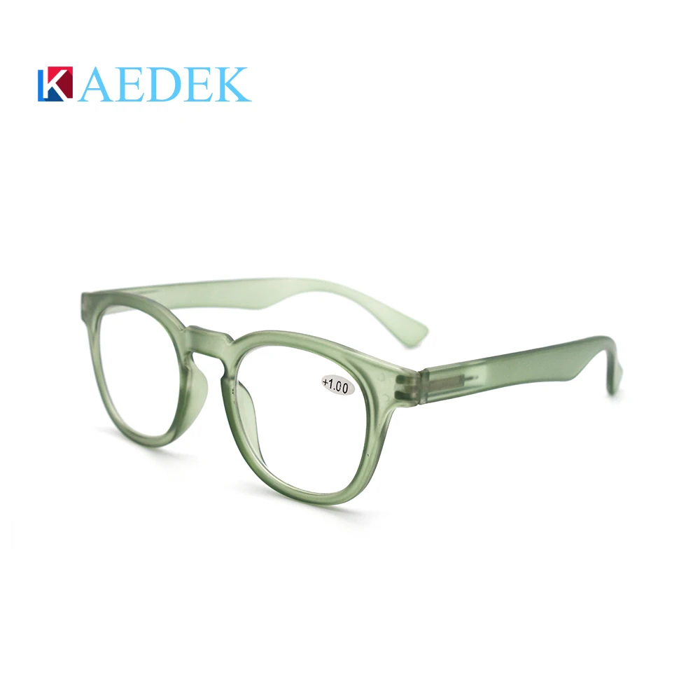 KAEDEK-gafas de lectura redondas para hombre y mujer, lentes transparentes de marca, flexibles, para presbicia, 2023