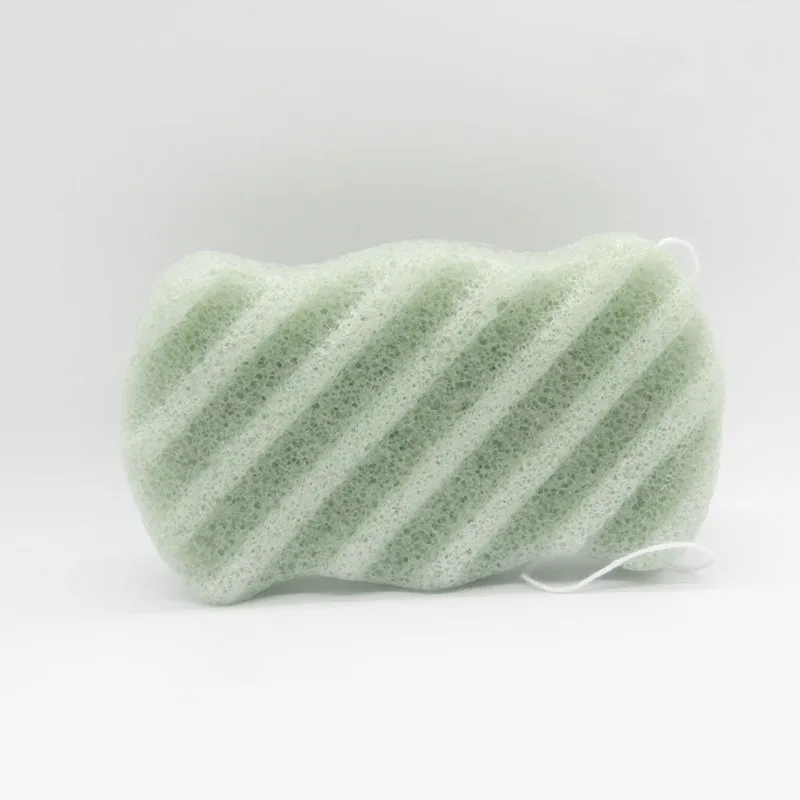 Hot 1pc Water Droplets Rectangular Twill Konjac Sponge Natural Facial Puff Bath Face Cleanse Washing Make up Puffs T0469