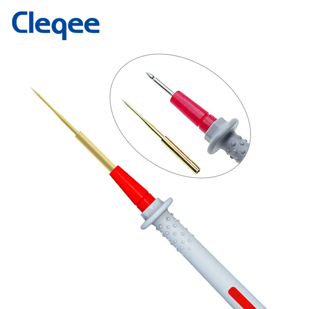 

Cleqee P1505B 1000V/10A 150cm Universal Double Silicone wrap with Sharp Needle multimeter probe test lead for Digital Multimeter