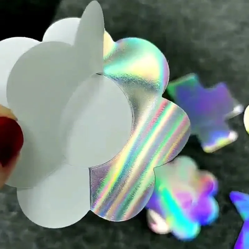 Ultra-thin Laser Colors Chest Sticker 50 Pairs (100 Pcs)Breast Pasties Nipple Cover Breathable Disposable Invisible Bra Adhesive