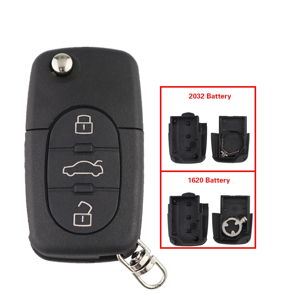 YIQIXIN For Audi A2 A3 A4 A6 A8 B5 TT RS4 Quattro 1994 - 2004 Old Models 2/3 Button Flip Folding Key Shell Case Cover HU66 Blade