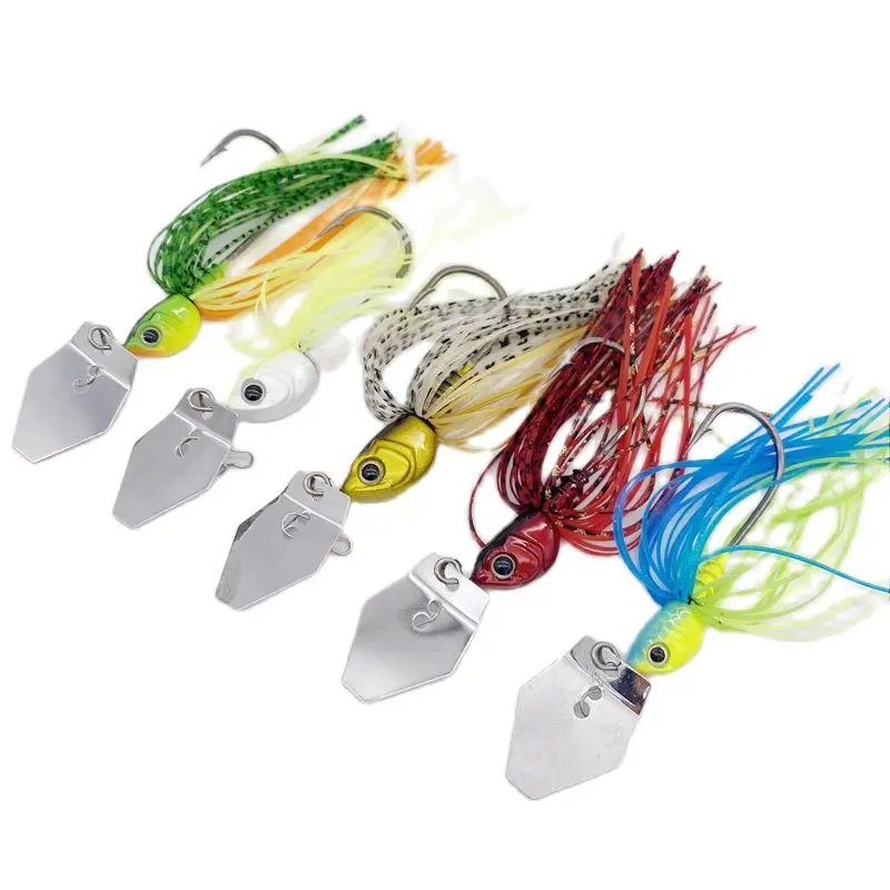 7g/10g/14g Pesca Fishing Spinner Mustard Hook Chatterbait Fishing Lure Spinnerbait  Isca Pike Fish Metal Jig Jigging Buzzbait