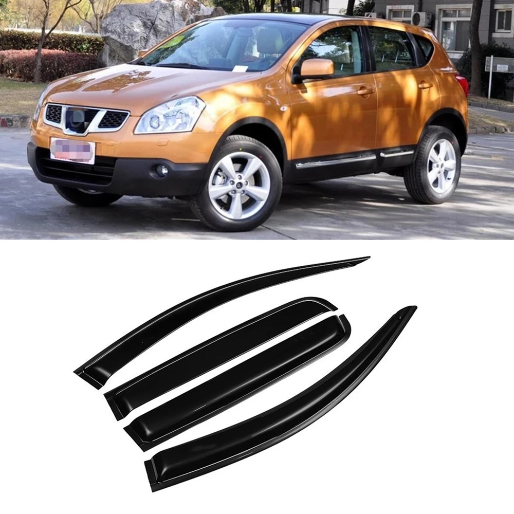 For Nissan Qashqai 2008 2009 2010 2011 2012 2013 2014  Car Side Window Vent Visor Sun Rain Deflector Guard Awnings Shelters