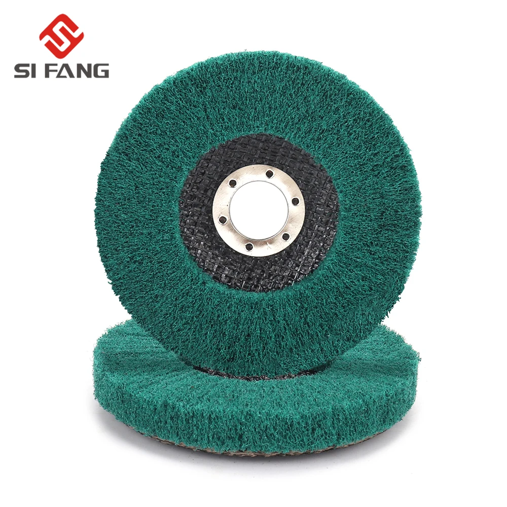 Disco de aleta de fibra de nailon de 125mm, muela de pulido de grano 120 para herramientas de pulido de amoladora angular, 2-10 Uds.
