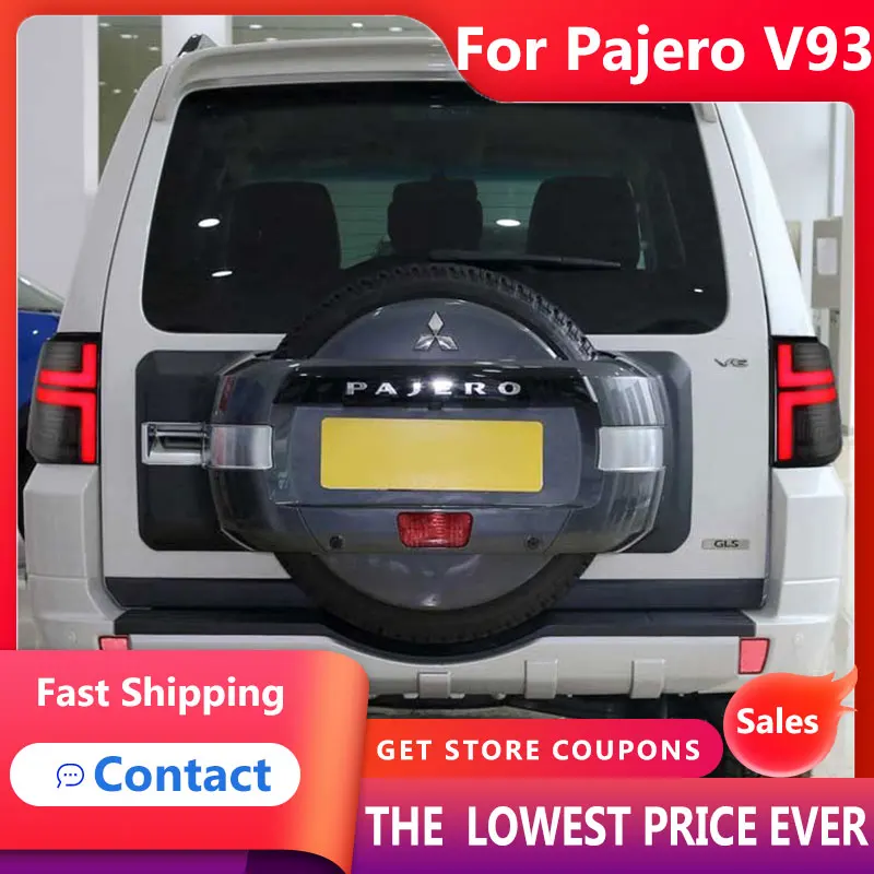 

Задняя фара для автомобиля Pajero V93 2006-2020, светодиодные противотуманные фасветильник s дневные ходовые огни DRL, автомобильные аксессуары Mitsubishi Pajero V97, задсветильник s