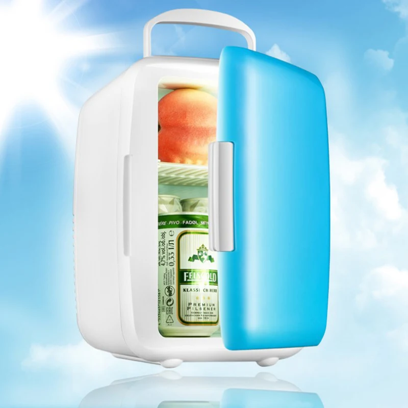 자동차 냉장고 6L 미니 냉장고 소형 가정용 인슐린 쿨러 홈 자동차 이중 용도 당뇨병 핫 amd 콜드 쿨러