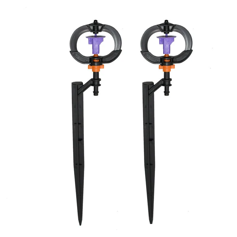 Garden Micro Rotary Sprinklers For lawn Watering Sprinklers Misting Gardening Water Irrigation Connect 1/4 Hose 4PC