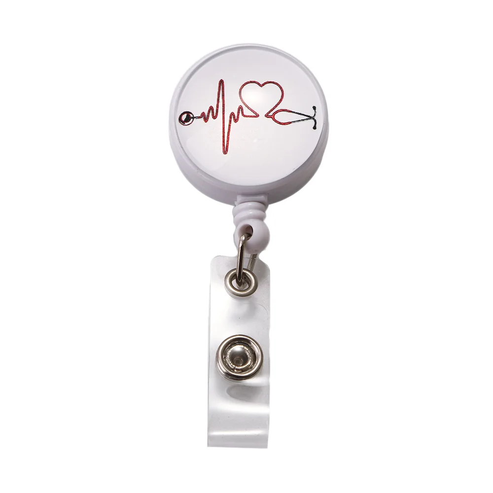 1 Cái Khả Năng Đàn Hồi Dây Thép Y Tá Bác Sĩ Kéo Dây Trường Đồ Công Sở Khóa Dây Chuyền Chống Mất Chứng Minh Thư huy Hiệu Giá Đỡ