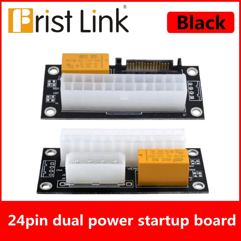 

Dual PSU Power Supply Riser Cable ADD2PSU ATX 24Pin To 4pin Molex Synchronous Connector Adapter For Miner Mining