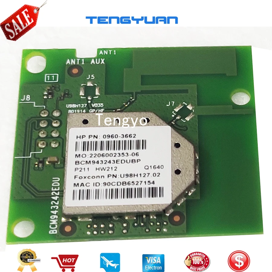 Wi-Fi board For HP LaserJet Pro M102w M101W M106W M104W M203DW M130FW M227FDW 0960-3662