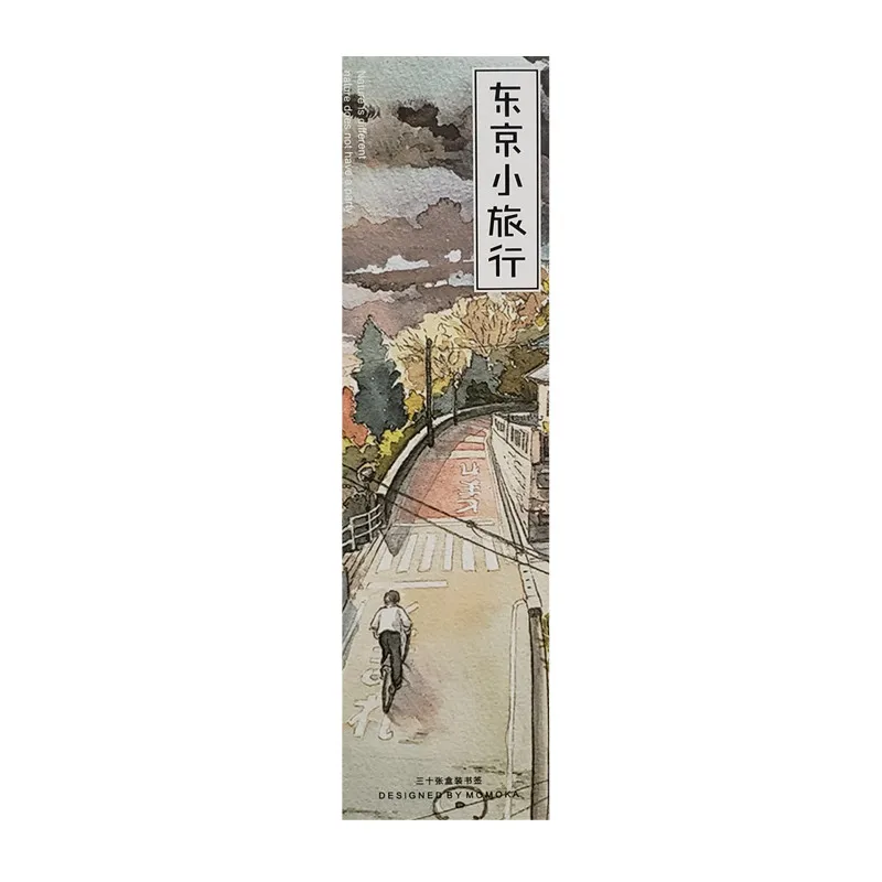 30 Stks/set Tokyo Reizen Serie Papier Bladwijzer Diy Japanse Handgeschilderde Landschap Boek Markers Gift Briefpapier