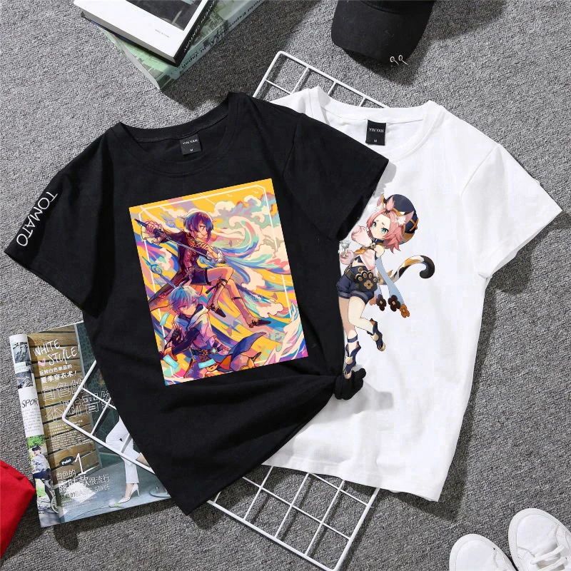 Gra Star Genshin Impact Patch przenikania ciepła na ubrania Cartoon naklejka na T-shirt bluza z kapturem Cosplay dla dzieci aplikacja na torby