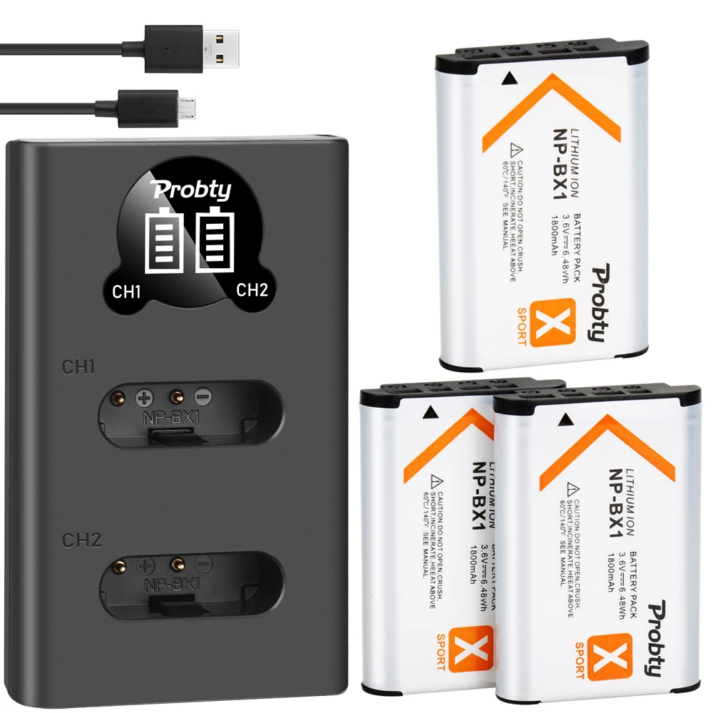 1800mAh dla Sony NP BX1 NP-BX1 bateria + ładowarka do Sony DSC-RX100 X3000 IV HX300 WX300 HDR-AS15 X3000R MV1 AS30V HDR-AS300