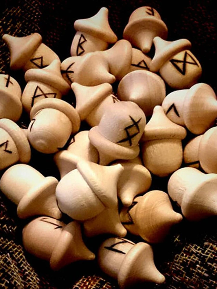 10pcs Wood Acorns For DIY Handmade Painting Acorns Creative Doll Making Unfinished Wood Craft Wedding Christmas Cosy