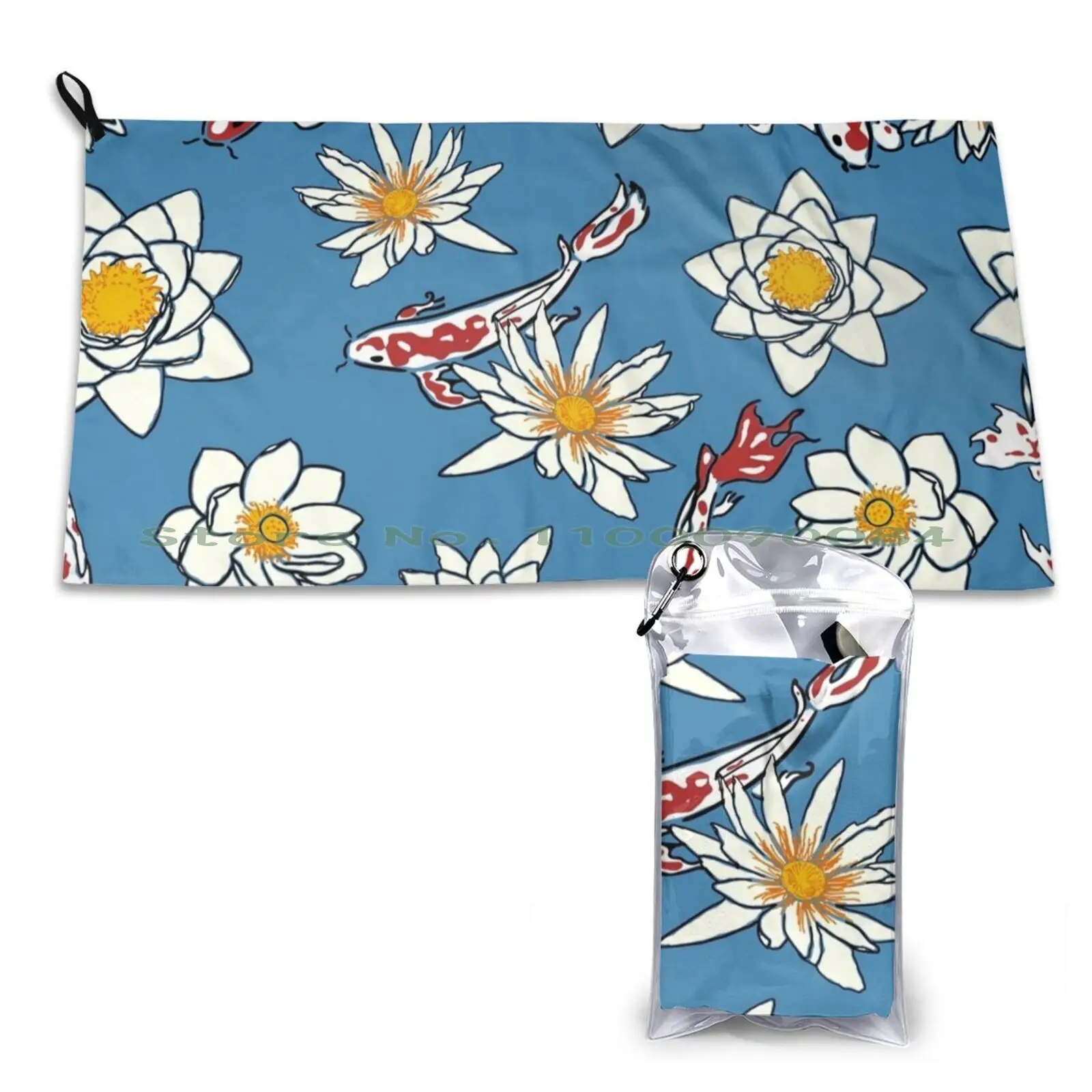 Japanese Koi Fish Pond Quick Dry Towel Gym Sports Bath Portable Mv Agusta Stuff Mv Agusta Long Sleeve Mv Agusta Wallet Mv