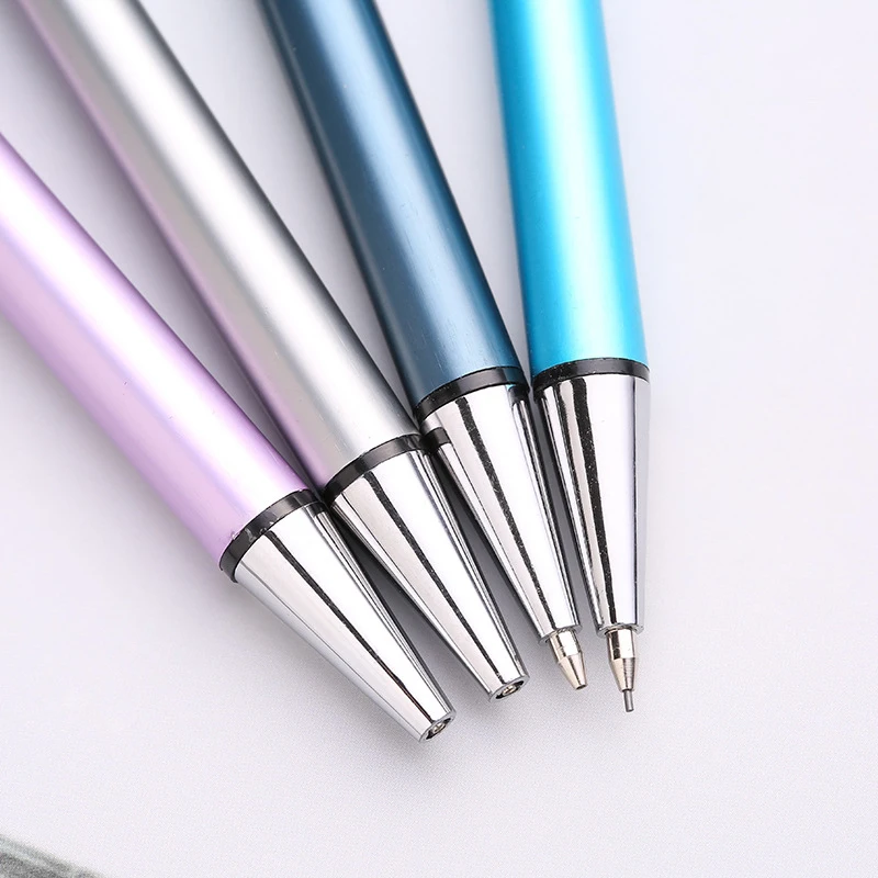 Personalized Custom Logo New Creative Metal Automatic Pen Can Replace Lead Pencil Gift School Children\'s Prize Stationery Pen