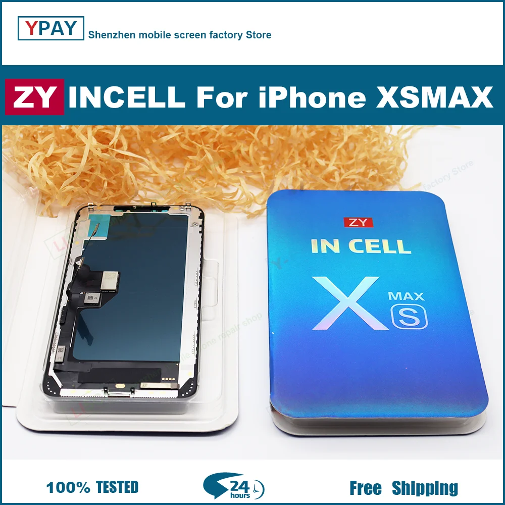 ZY Incell screen For iPhone X XS XR XsMax 11 12 13 LCD Display Touch Screen Digitizer Assembly Replacement Parts LCDs TRUE TONE