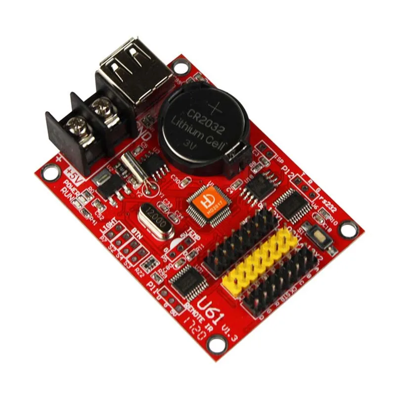 Huidu-HD-U61 gráfico pequeño, tarjeta de control led, U-DISK