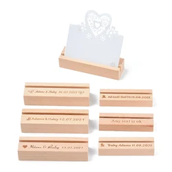 10 Pieces Of Personalized Engraving Photo Holder, Wedding Party Seat Holder, Home Postcard Holder, Creative Business Card Holder