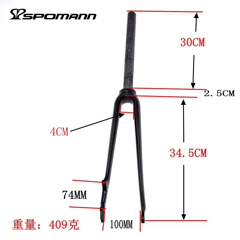 Neueste temani 700c Rennrad 3k Voll carbon Scheiben brems gabel Carbon Fahrrad Vorderrad gabel Hart carbon Teile 4 Farben – Detail 25