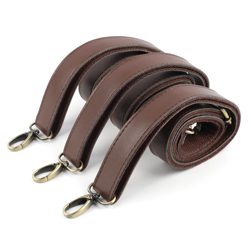 Genuine Leather Bag Strap Handle Crossbody Handbag Replacement Men Fiber Shoulder Bag Strap Vintage Leather Adjustable Belt