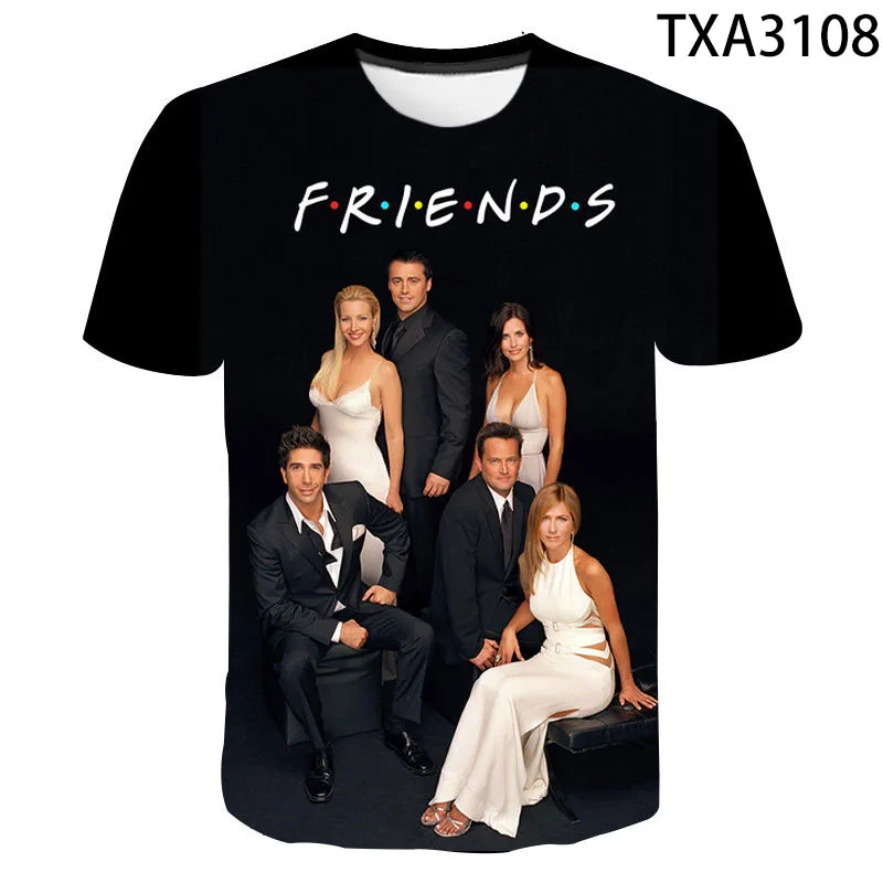 New Friends Tv T Shirts for Men Women Fashion short sleeve tee tops Streetwear 3D Printed Friends Tshirt Trendy Oversized Tshirt