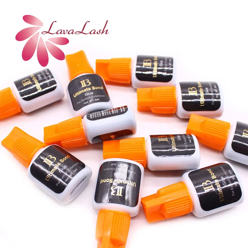 

5/10 Bottles I-Beauty Korea IB Ultimate Bond Glue Individual Eyelash Extensions Orange Cap 5ml False Makeup Shop Beauty Tools