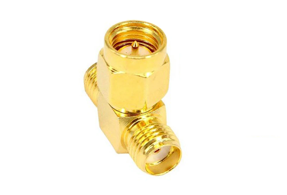 100 teile/los 3 Way RF T Typ SMA Stecker auf 2 SMA Weibliche Splitter Konverter Adapter – Detail 1