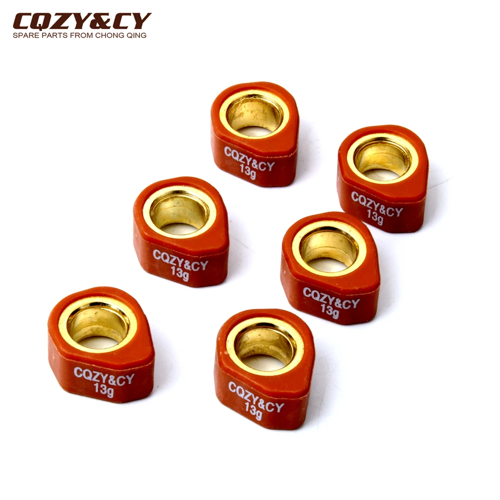 Scooter 6pc Roller Set / Variator Weights 20x12mm 9g 11g 13g 16g For Yamaha Cygnus R GTR BWS Vino X-City X-Max Zuma 125cc 4T