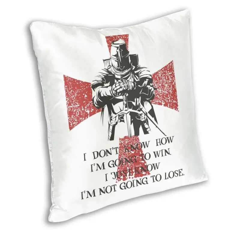 Templar Shield Cross Medieval Warrior Pillow Cover Home Decor Knights Templar Emblem Cushions Throw Pillow for Sofa Double-sided