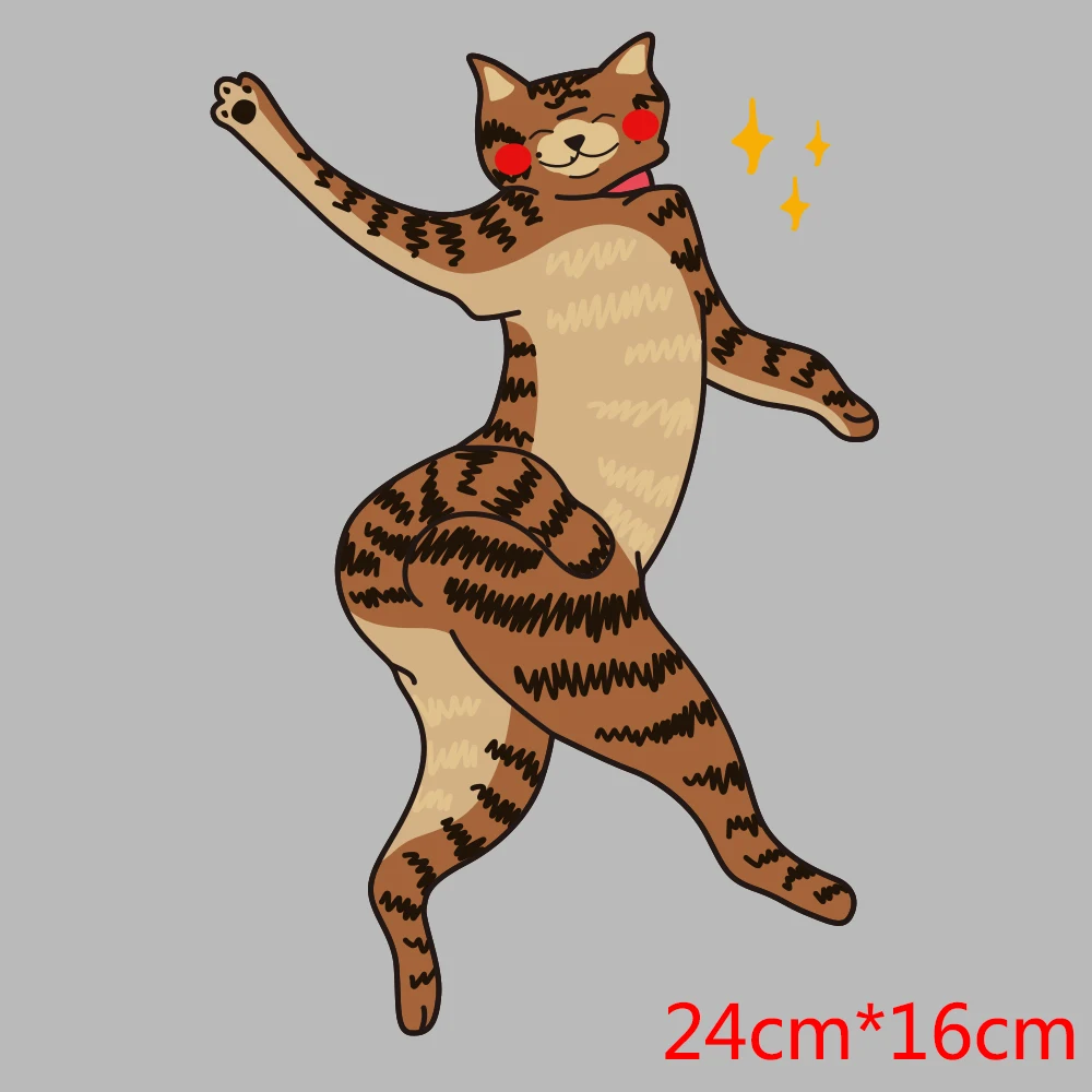 Cat Patch Heat Transfer Stickers For Clothing Patches Cat Patch Cute Patch Washable Top Iron on Patches Termoadhesivos Para Ropa