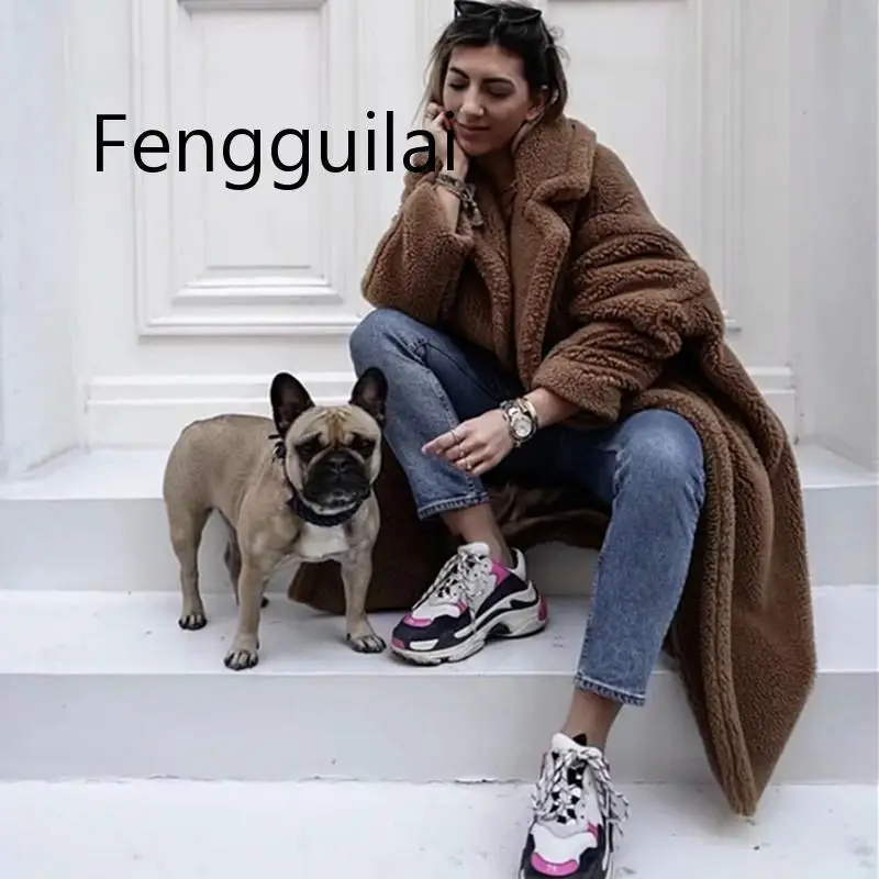 FENGGUILAI 2020 Winter Einfarbig Teddy Jacke frauen Straße Verdicken Casual Lamm Pelz Jacke frauen Jacke Faux pelz Mantel