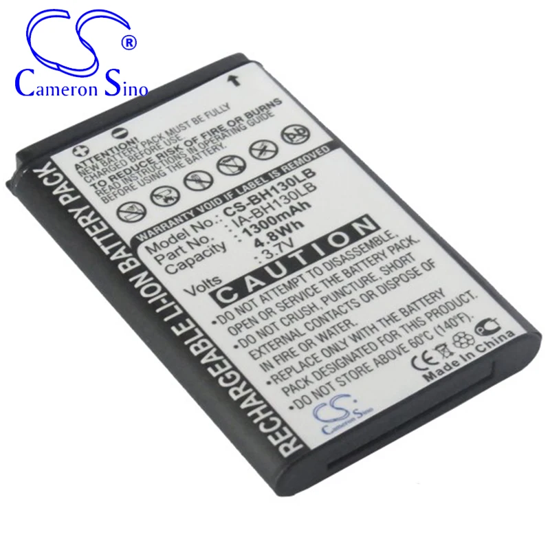 CameronSino Battery for Samsung SMX-C14 SMX-C10 SMX-C20 SMX-C24 HMX-W300 HMX-U15 fits Samsung BPBH130LB Digital camera Batteries