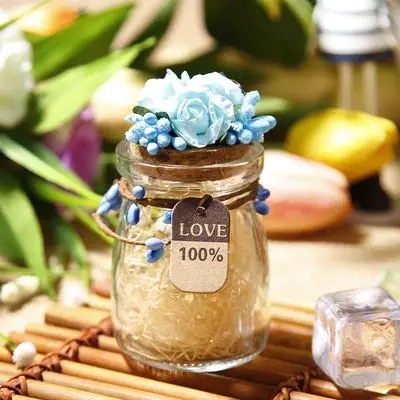 Most Popular in New York party favors 5pcs/lot glass jar candy packing & Bottle of yogurt