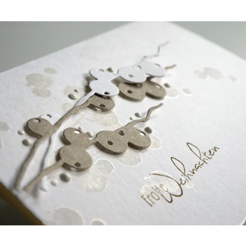 

Berries Branch Metal Cutting Dies Decorative Branch Die Cuts For DIY Scrapbooking Card Making Decoration New 2019 Crafts Cards