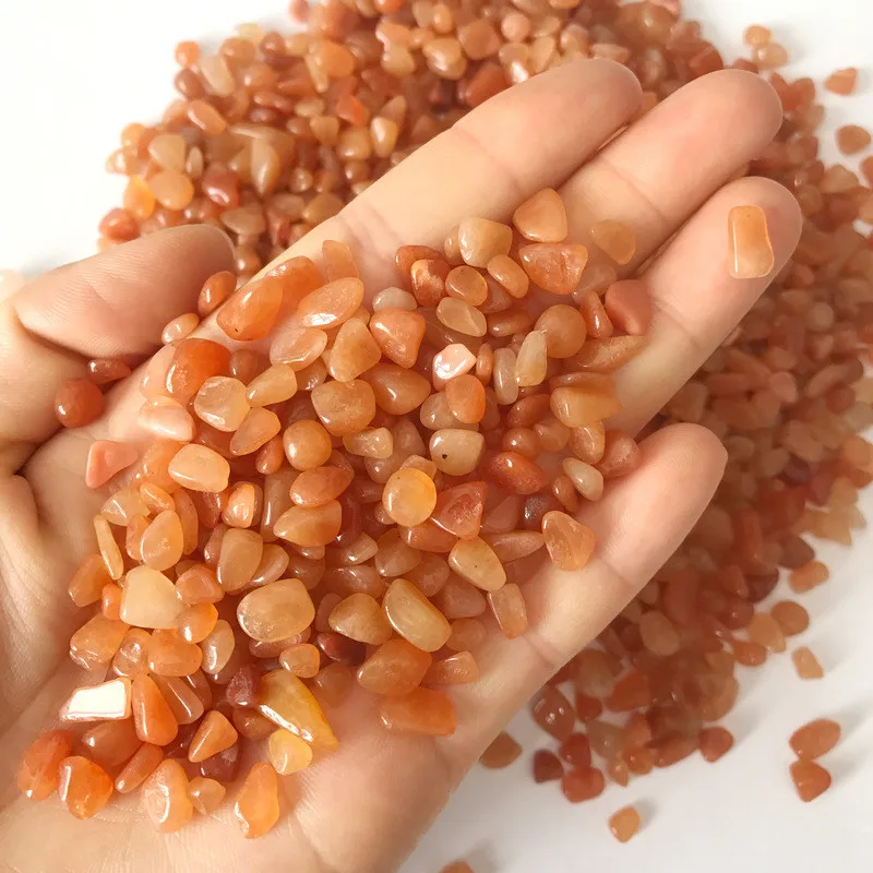 

100g Natural Red Aventurine Stones Gravels Reiki Healing Quartz Crystals Home Decor Materials Natural Stones and Minerals