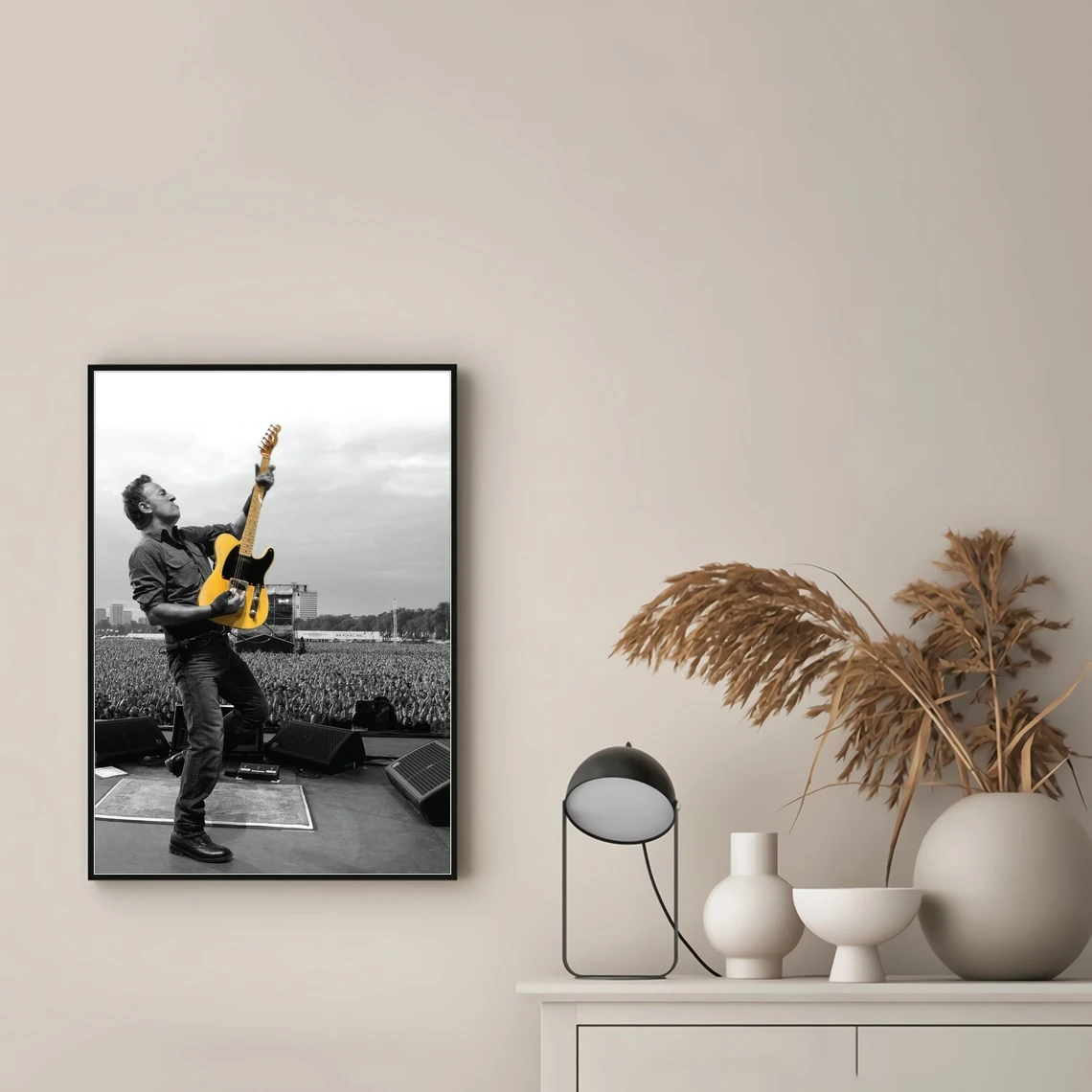 Bruce Springsteen Black and White Poster Canvas Print Wall Painting Home Decoration ( No Frame )