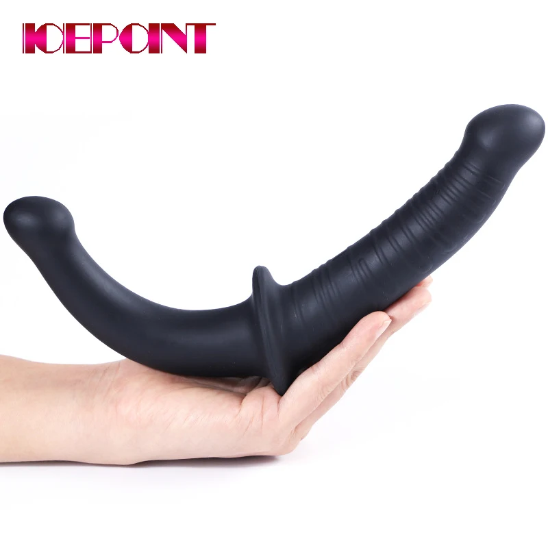 Strap on Double Dildo Clitoris Stimulator Anus Vagina Massage G Spot Dildo Penis Strapless Wearable Sex Toys for Lesbian Women