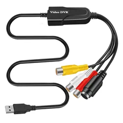 USB 2.0 Audio wideo karta przechwytująca Adapter przechwytywanie VHS na wideo DVD dla Windows 10/8/7/XP przechwytywanie wideo