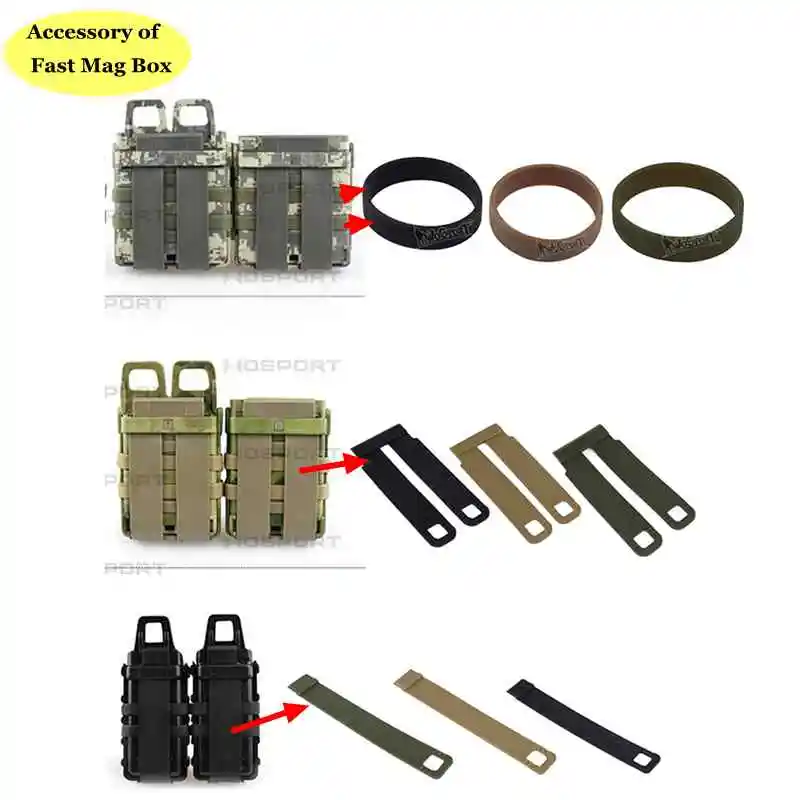 Fixed Ring / Band Accessory of Fast Mag Pouch Boxes For Molle System Rubber Ring Belt Adpter