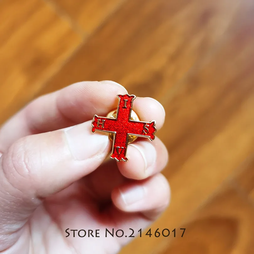 Red Cross Of Constantine Pins and Brooch Soft Enamel Freemason Masonic Lapel Pin Badge Free Masons Metal Craft Gift