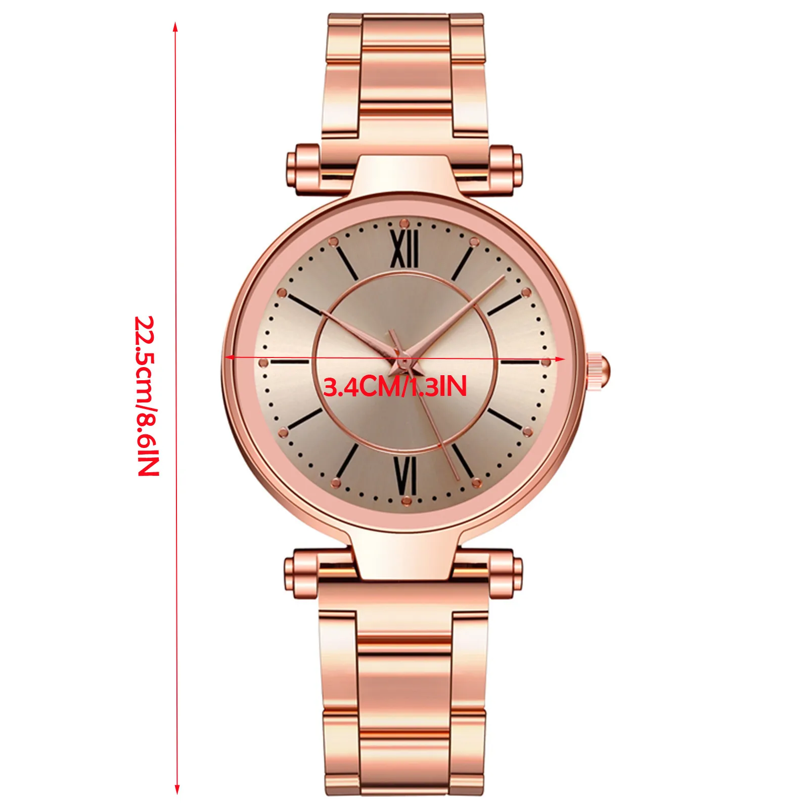 Eenvoudige Stijl Luxe Merk Casual Womens Horloge Roestvrij Stalen Band Band Band Quartz Ronde Horloges Klokken Mode Dames Horloge Cadeau