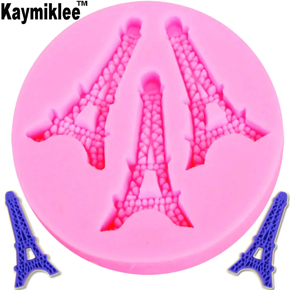 Kaymiklee M068 Fantastic 3D Silicone Baking Fondant Cake Mold Eiffel Tower Decorating Tools Mould