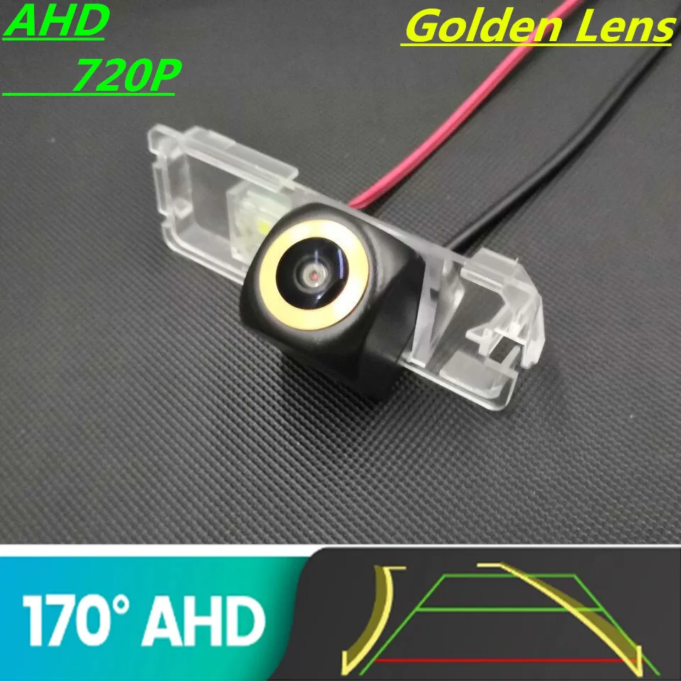 

AHD 720P Golden Lens TrajectoryCar Rear View Camera For SEAT LEON MK3 5F 2012~2020 Ibiza FR Exeo altea XL Toledo Vehicle Monitor