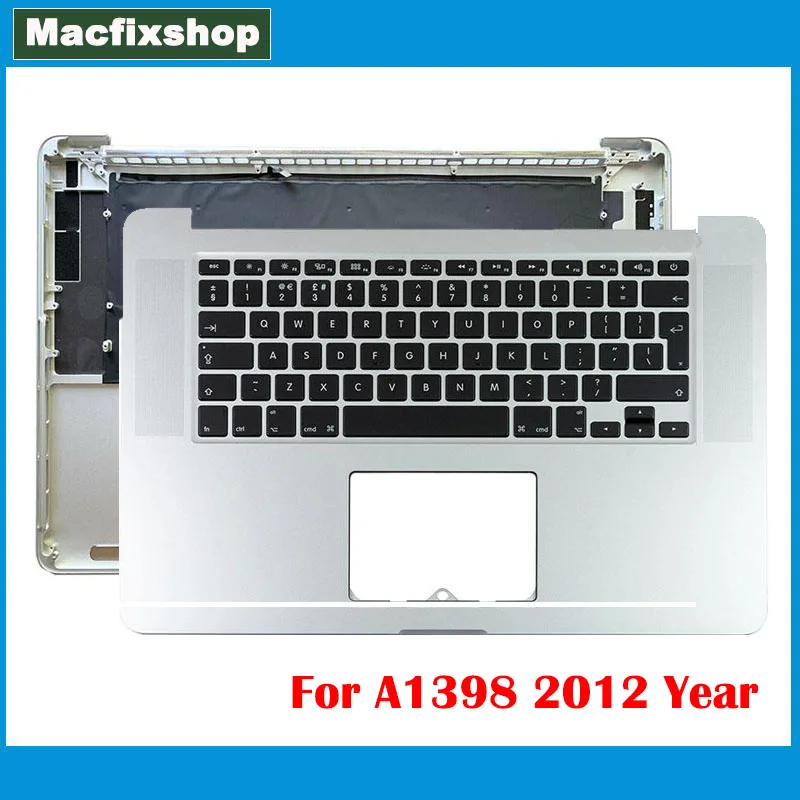 

French Azerty Spanish German EU A1398 Top Case For Macbook Pro Retina 15 A1398 Topcase with Keyboard Backlit Mid 2012 Early 2013